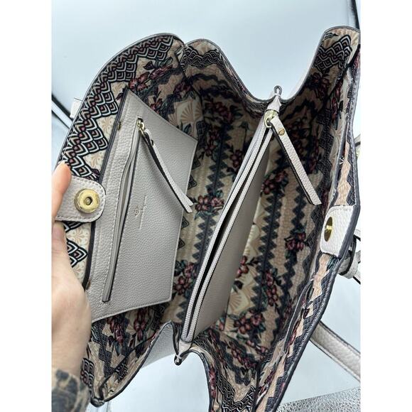 NANETTE LAPORE Light Gray Bowed Shoulder Bag Double Handeled Purse - Picture 8 of 12